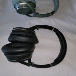 Used Srhythm Black And Green Headphones