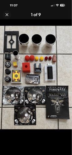 Criss Angel Mind Freak Ultimate Magic Kit Magic Book Tricks DVDs Missing Parts