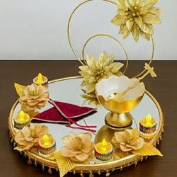 Aaina-e-Henna: Luxury Shagun & Mehndi Mirror Tray Set