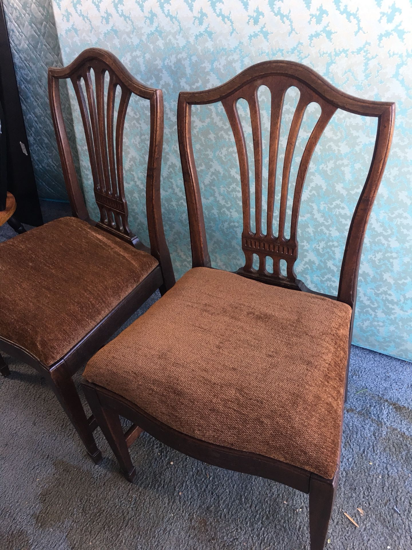Two antique chairs redone $25 for both