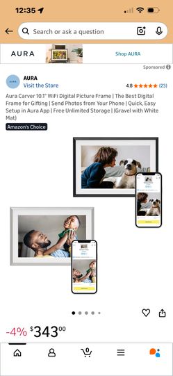 Aura Carver 10.1" WiFi Digital Picture Frame