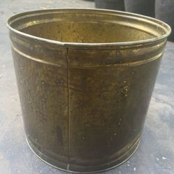 Large Metal Cooper (?)  Container For Plants Decorations 