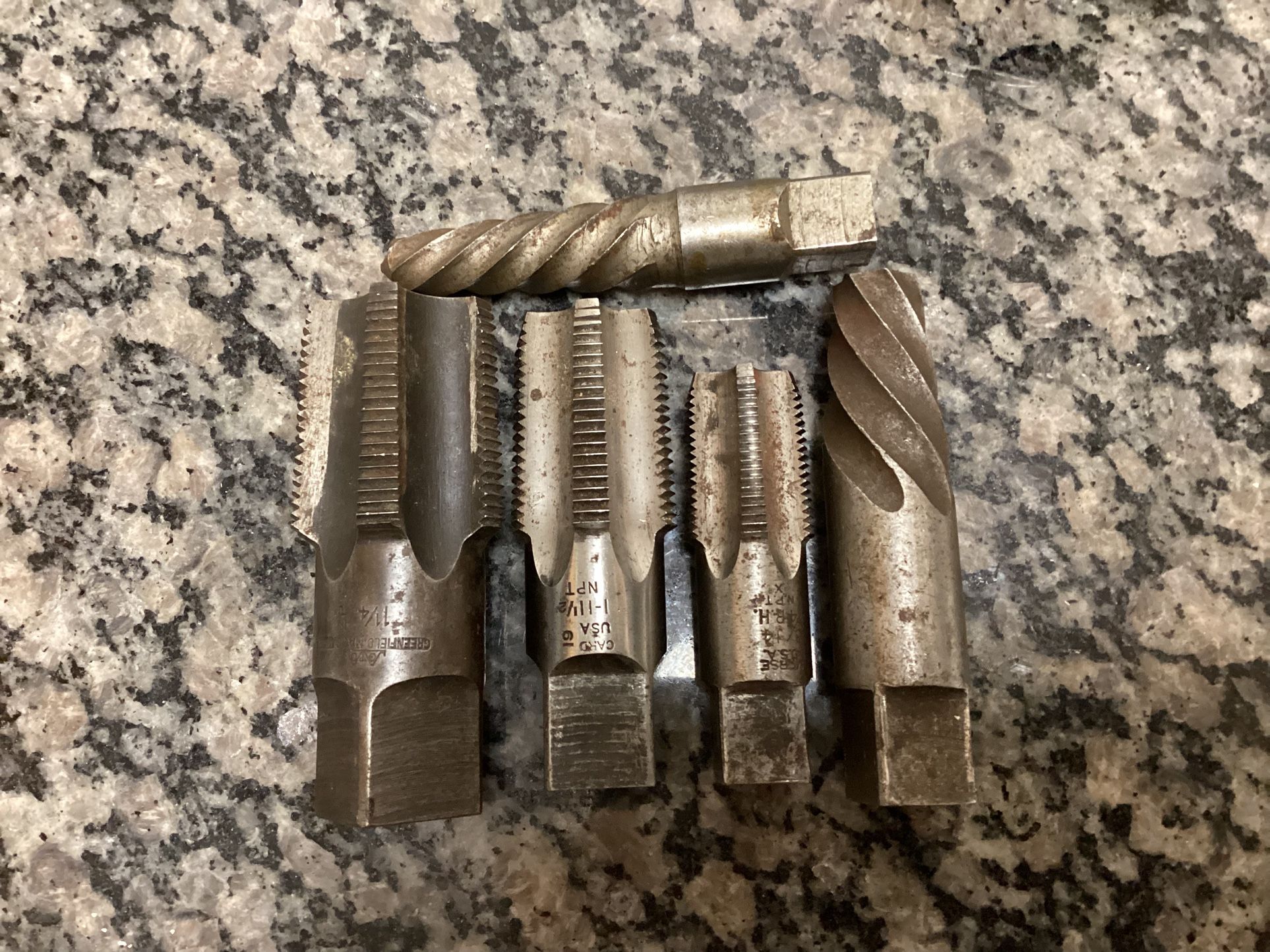 Greenfield 1 1/4 - 11 1/2 NPT Tap 5 Flute USA / Plus Extra Taps / Plus Easy Out / Tap and Die