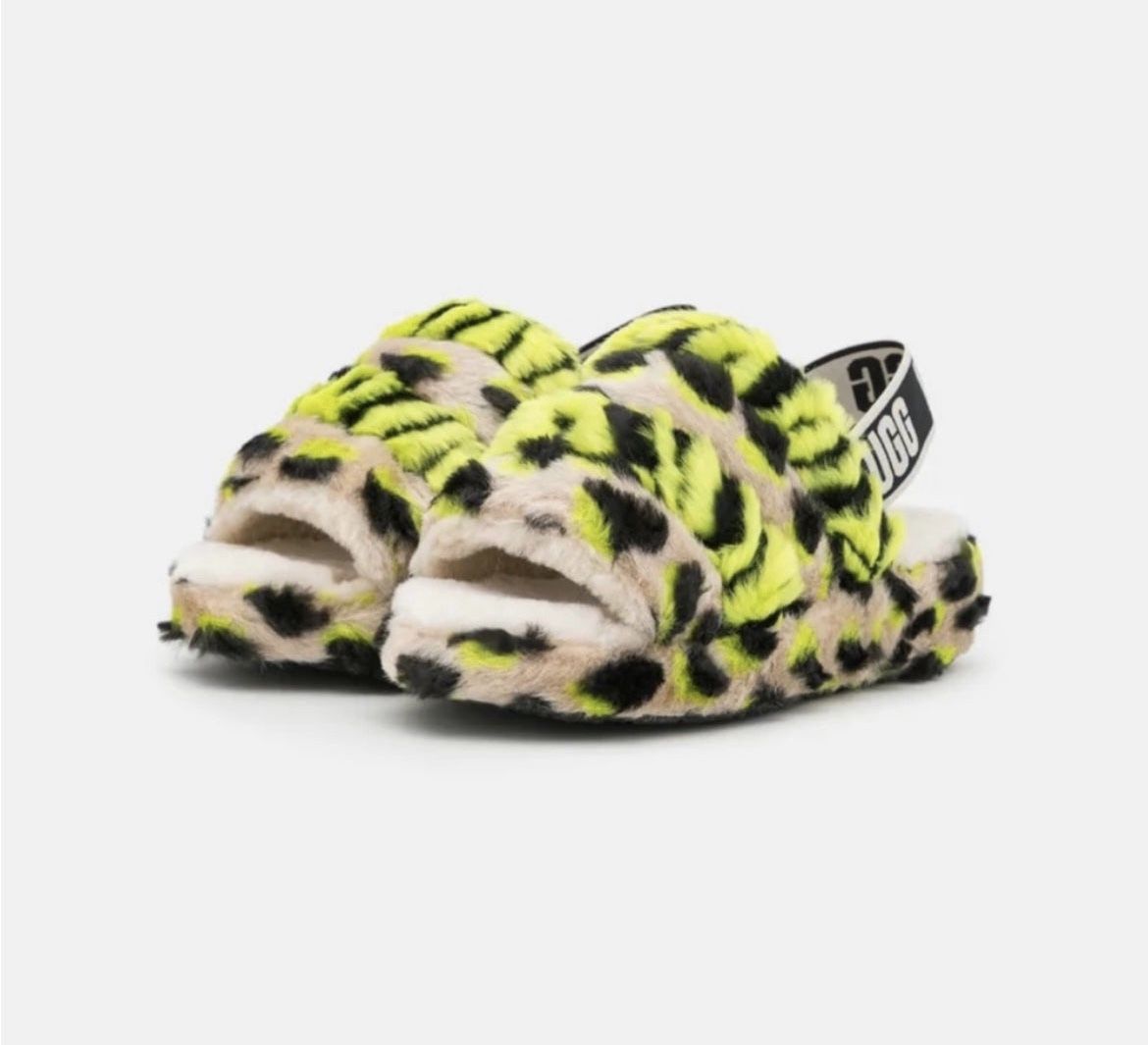 UGG Fluff Yeah Animalia Slingback Platform Sandal