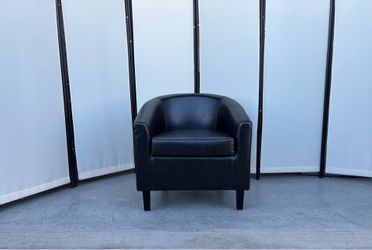 Brand New Barrel Faux Leather Club Armchair