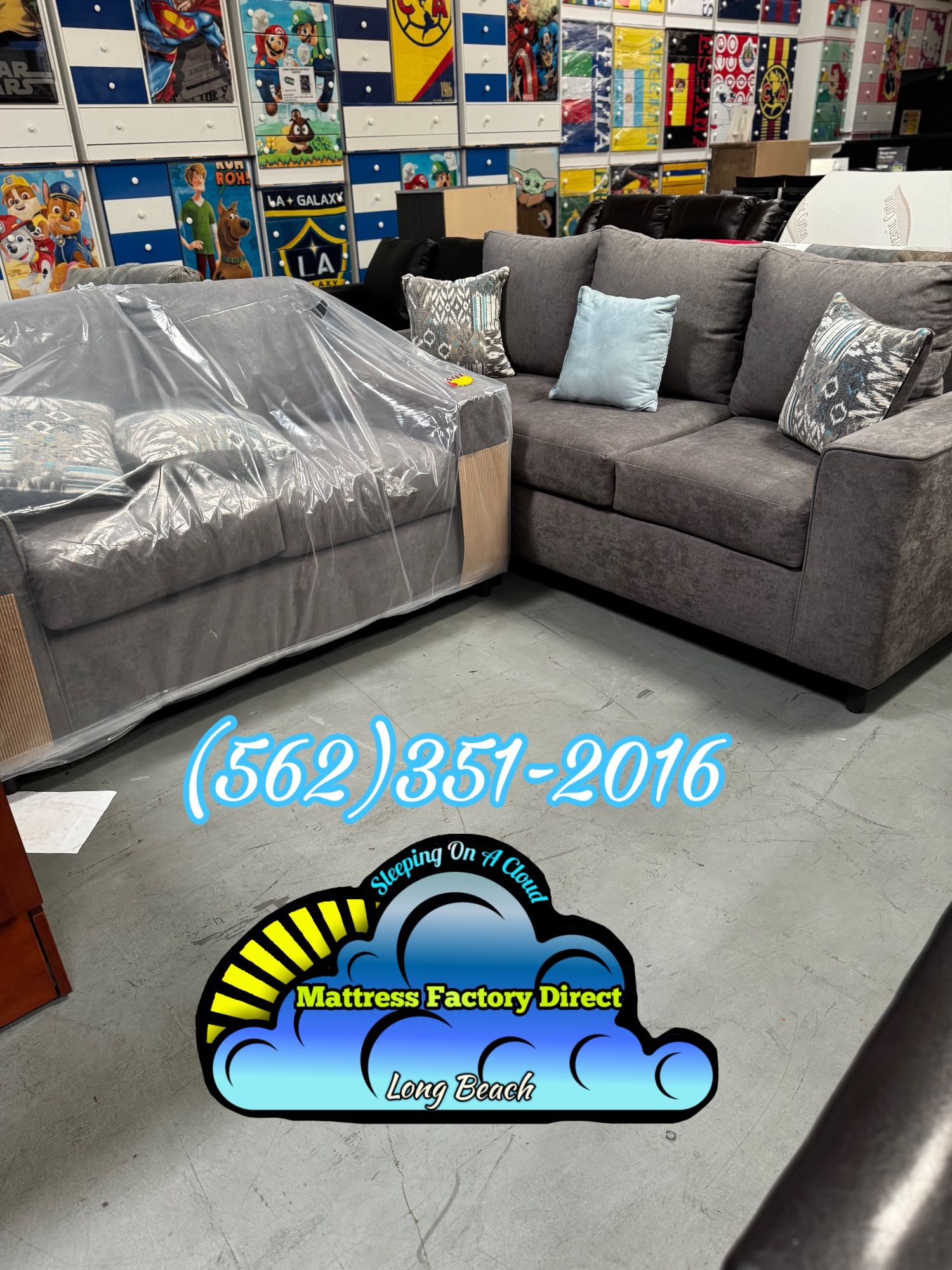 Grey Couch 2 And 3 Seater Sofa Nuevo 