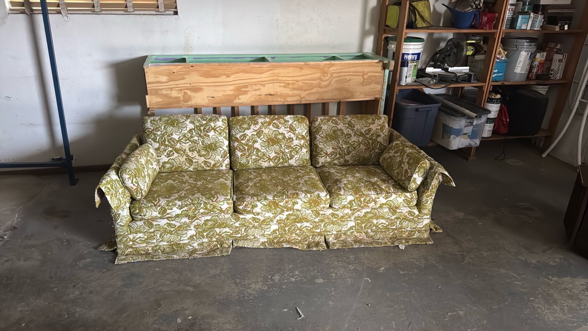 Free Retro Couch. Can Be Refurbished!