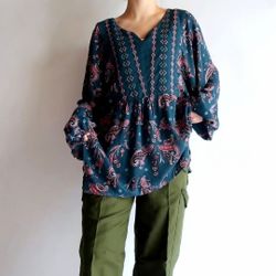 Style & Co Women's Paisley Tunic Blouse in Medium, NWT