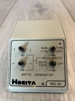 Horita MG-50 Matte Generator, 10 Preset Formats w aspect ratios 1.37:1 to 2.47:1