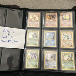 100% MASTER SET GYM CHALLENGE AND GYM HEROS POKEMON VINTAGE BINDER 