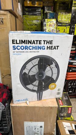 New air 500 sq. Ft misting fan 18 inch outdoor misting fan