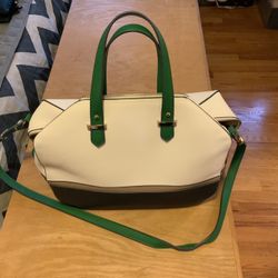 White & Navy Bag - The Limited