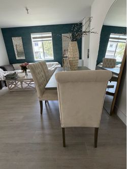 Moving Sale Pier 1 Tufted Dining Chairs