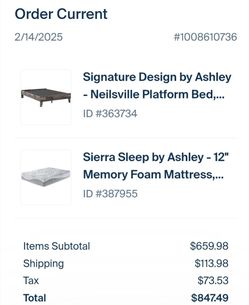 Full Size Bed 12 In Memory Foam