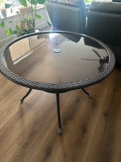 Glass patio Table