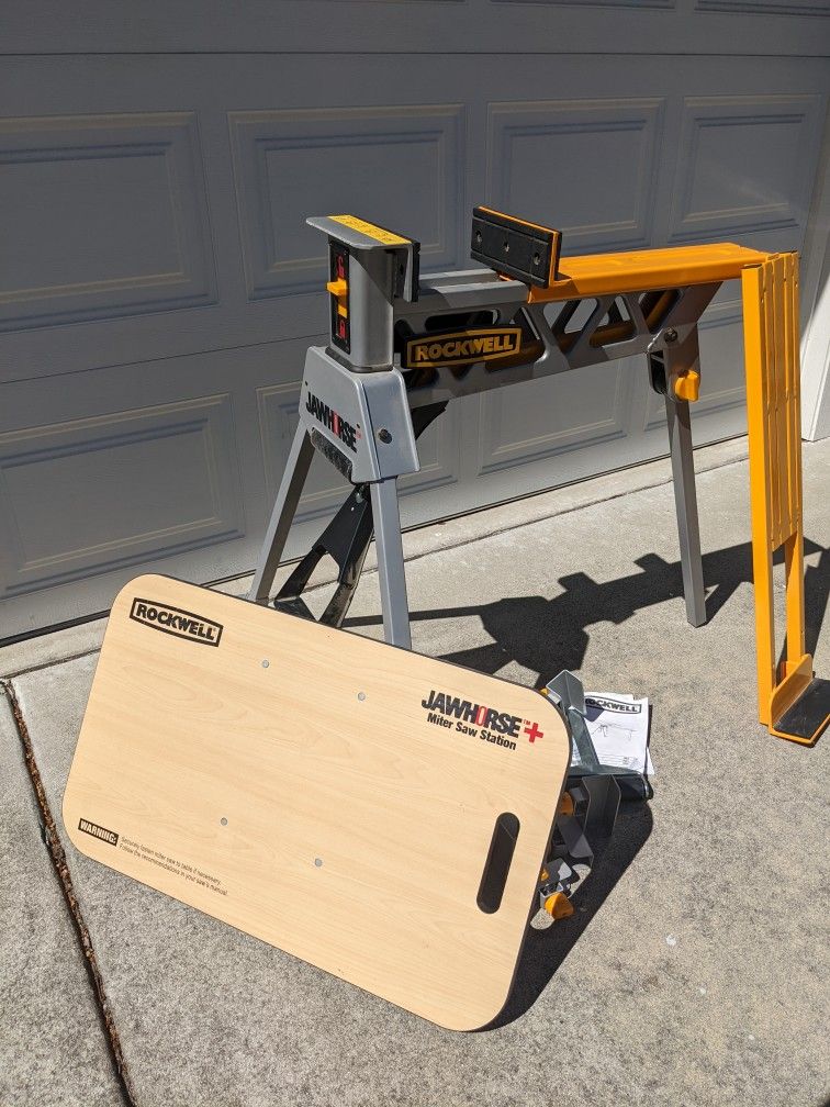 Rockwell JawHorse Portable Clamp/Workstation + Dry Wall + Miter Saw Attachments