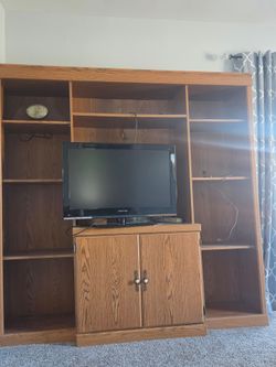 TV stand and shelves