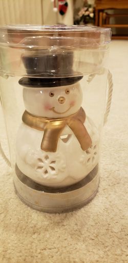 New snowman tealight holder