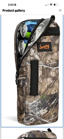 Golf Cooler Bag, Capacity for 7 Cans, Discrete, Water Resistant Zippers, Sleeves for Ice Packs, with 3 Grab Handles by Sunday Golf