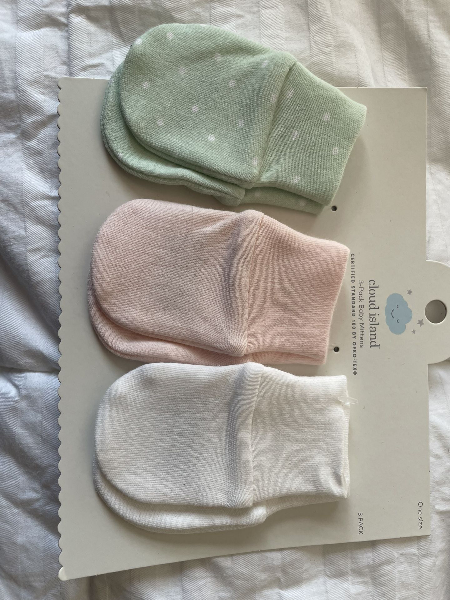 Cloud Island Baby Mittens