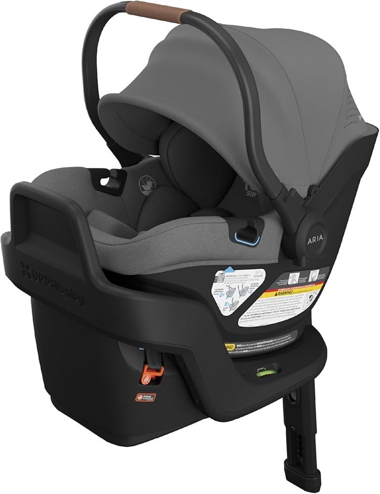 UPPAbaby Aria V2 Lightweight Infant Car Seat - Just Under 6 lbs - Base with Load Leg + Infant Insert + All-Weather FootCover Included - Direct Strolle
