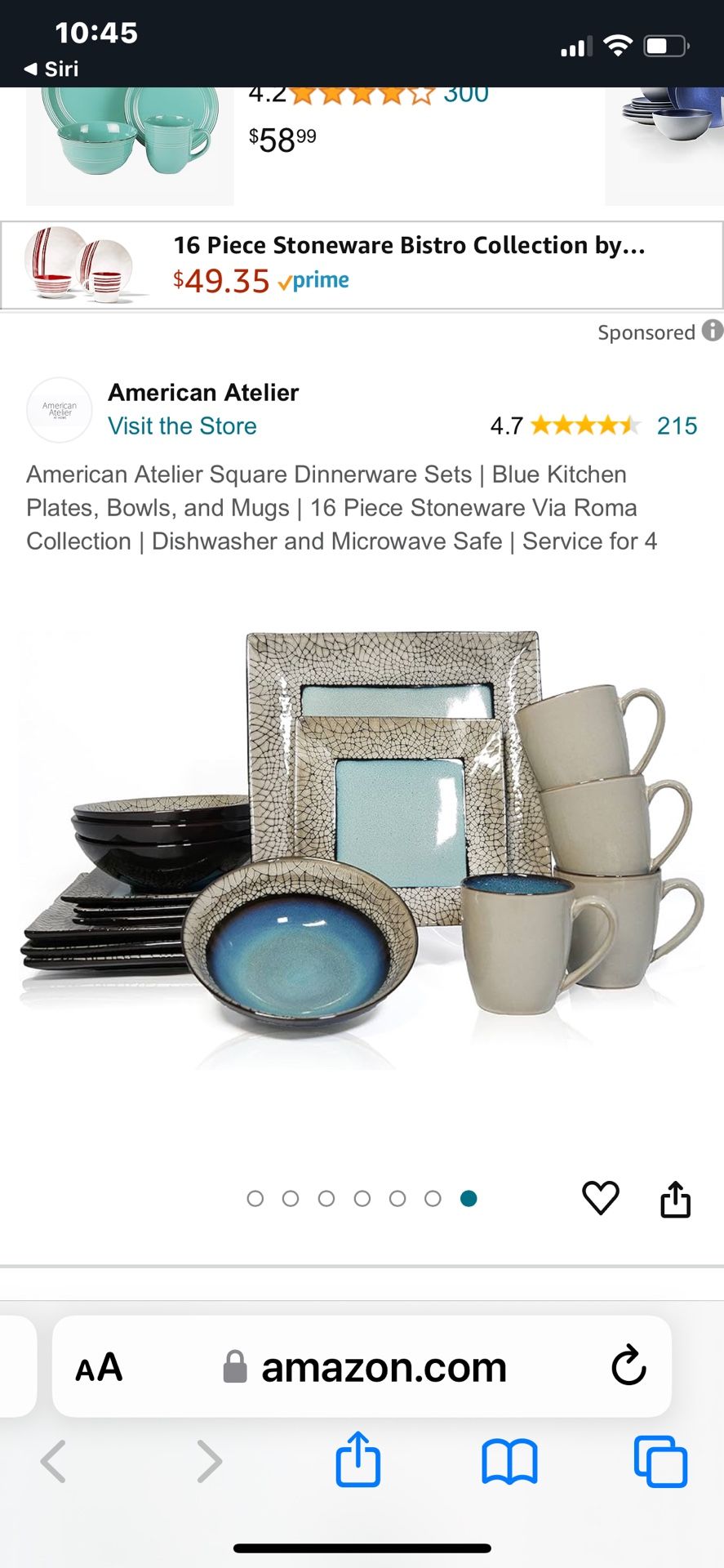 Like New Never Used American Atelier Via Roma Dishes Set