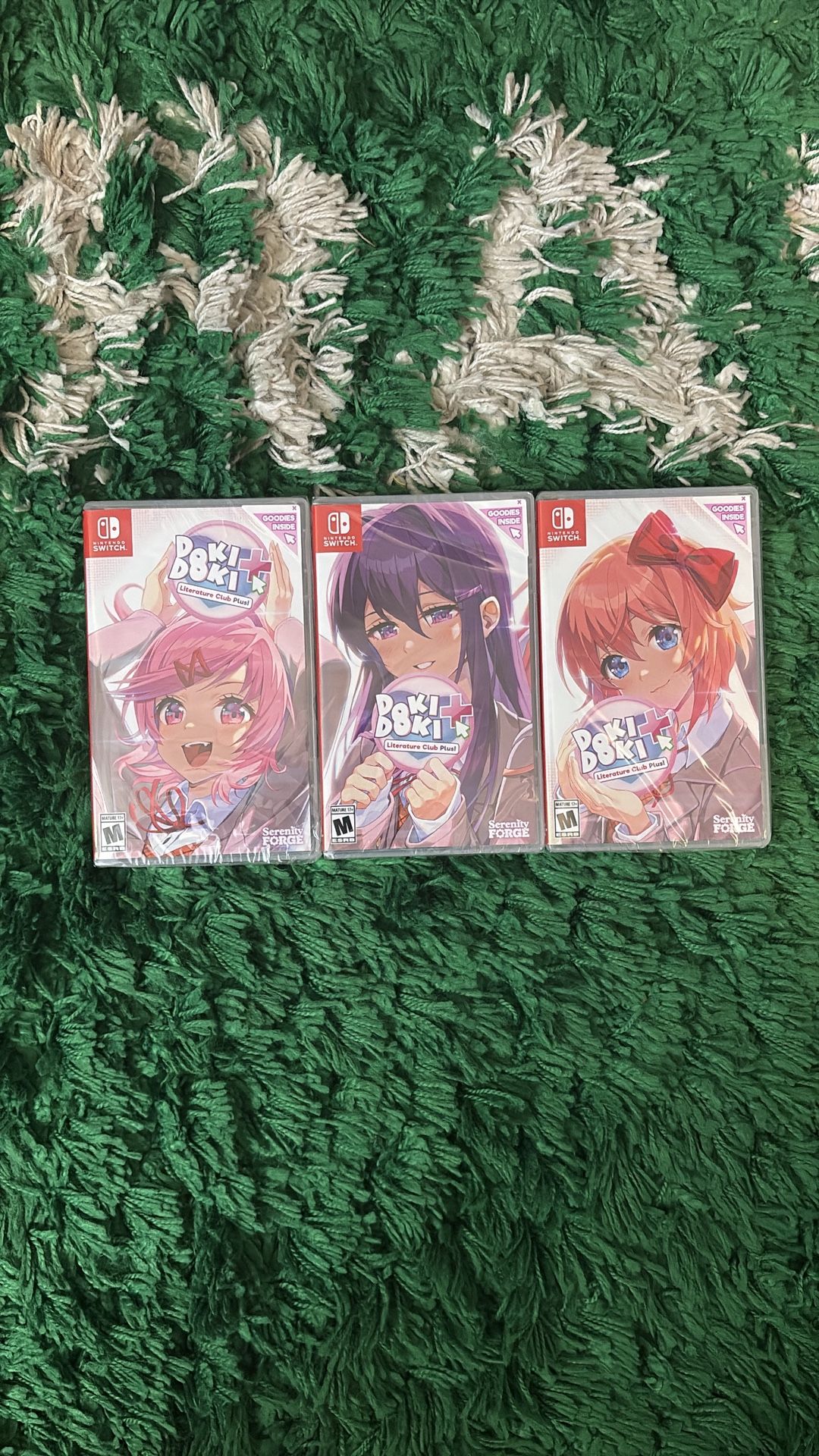 Doki Doki Literature Club Plus Full Set PAX Convention Exclusive Switch Set Of 3