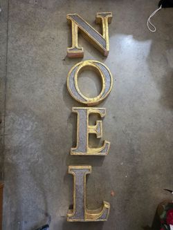 NOEL Large Gold Glitter Letter Set