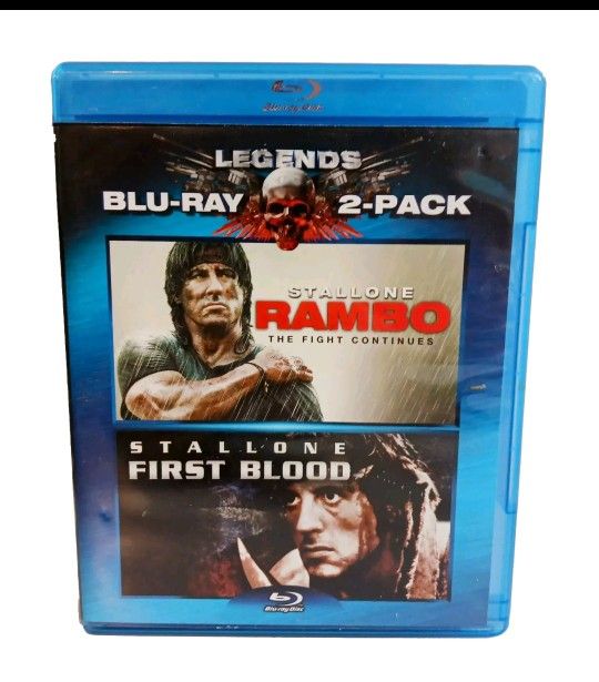 Rambo: First Blood/ Rambo: The Fight Continues Blu-ray 2-Disc Set 1982 Like New