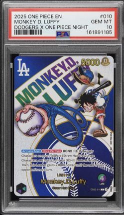 PSA 10 One Piece MONKEY D. LUFFY x DODGERS Promo