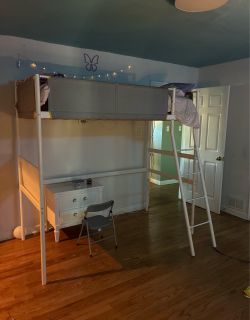 White IKEA bunkbed