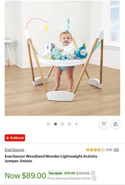 ExerSaucer Woodland Wonder Lightweight Activity Jumper