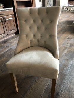Hayes tufted leather dining chair hot sale