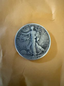 Walking liberty silver half dollar 1945 D mint mark