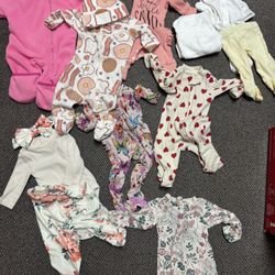 Newborn Baby Girl Clothes & Diapers