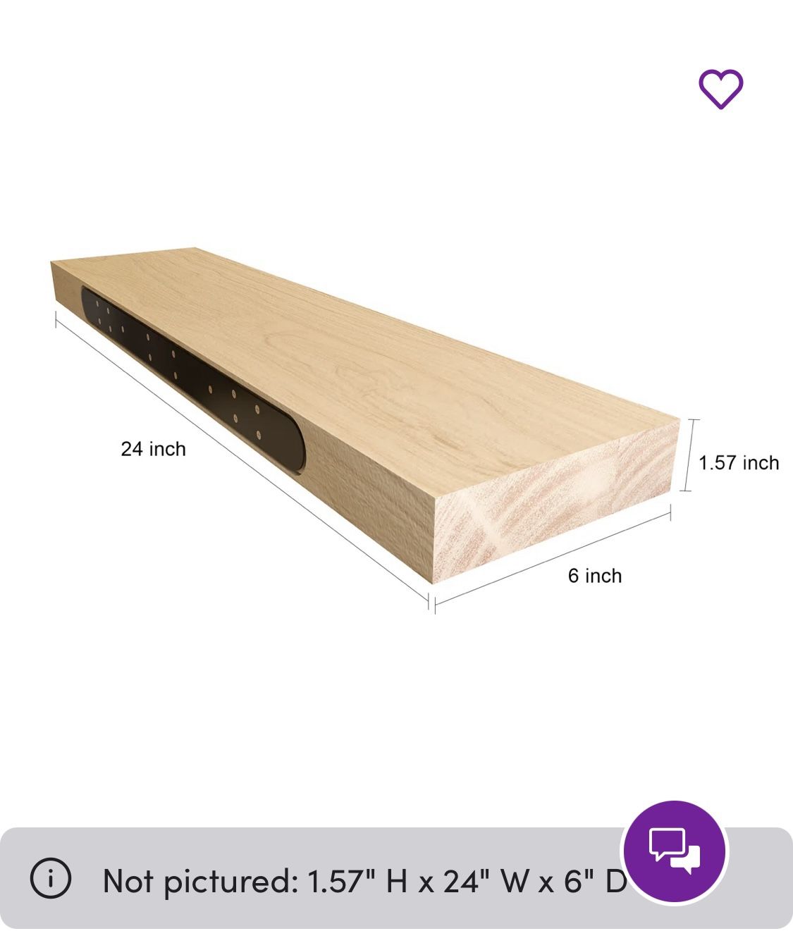 Two Wood Floating Shelves