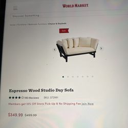 World market studio on sale day sofa