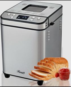 Rosewill Stainless Steel Bread Maker Machine 25 in 1 3 Loaf Size up to 2lb 700W 15hrs Delay