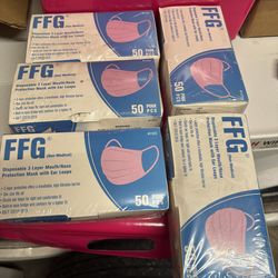 Pink face mask