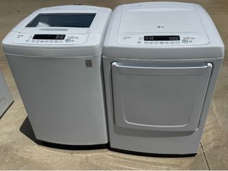 Lg washer top loader  and lg dryer  electric large capacity  in excellent condition working condition extra for delivery same day delivery and install