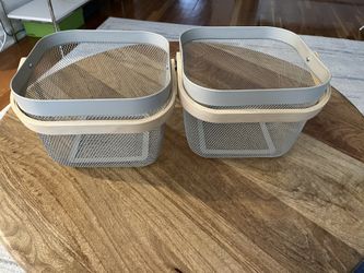 Two IKEA RISATORP basket
