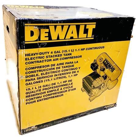 DEWALT D55153 1.1-HP 4-Gallon 125-PSI Electric Portable Air Compressor