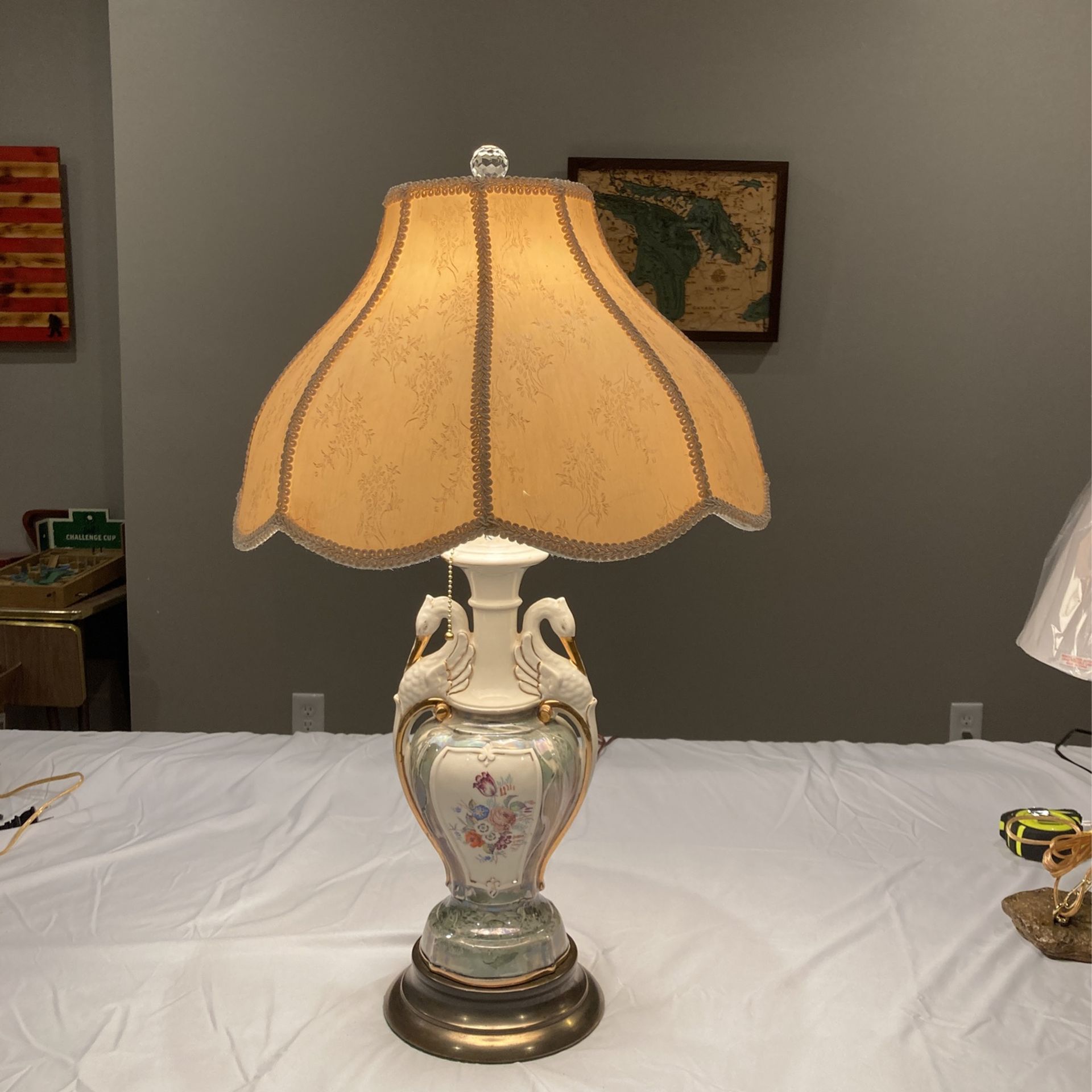 Beautiful Hand Painted Parlor Lamp.  It Is You!