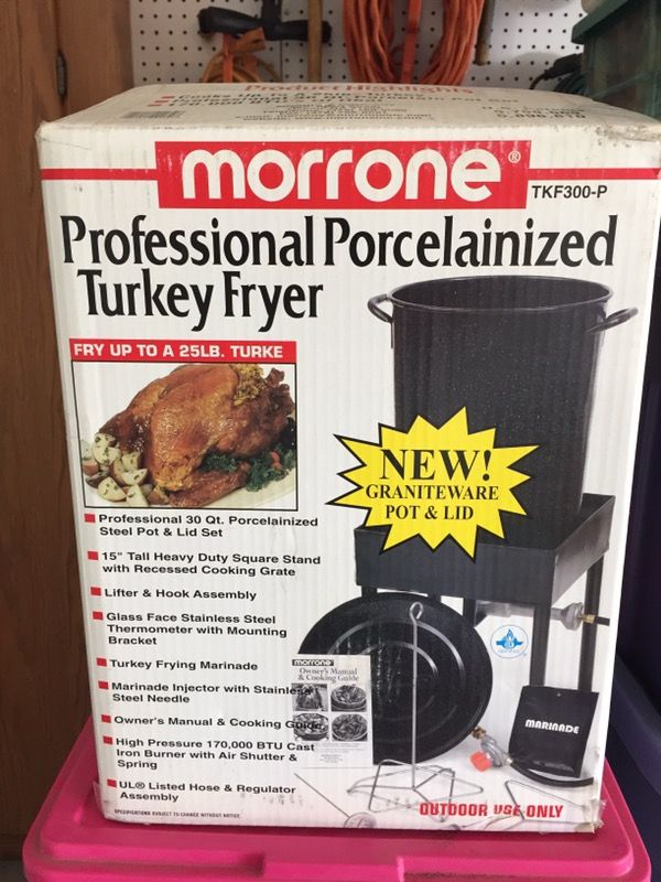 Morrone Professional Porcelainized Turkey Fryer