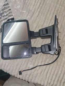 Towing Mirrors Fits 2008-2016 Ford F250 F350 F450 F550 Super Duty, Left Driver Side Mirror with Power Heated, Telescoping, Turn Signal Lights, Black