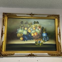 Beautiful Framed Fruit Painting 