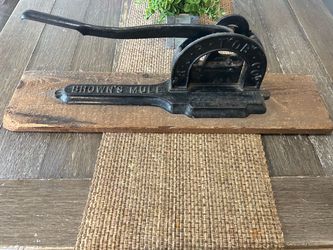Brown's Mule Antique Cast Iron  Cutter