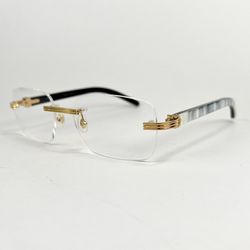 Cartier Premiere de Cartier Buffalo Horn Rimless Eyeglasses CT0286O 003