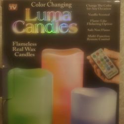 Multi Changing Color Faux Candles