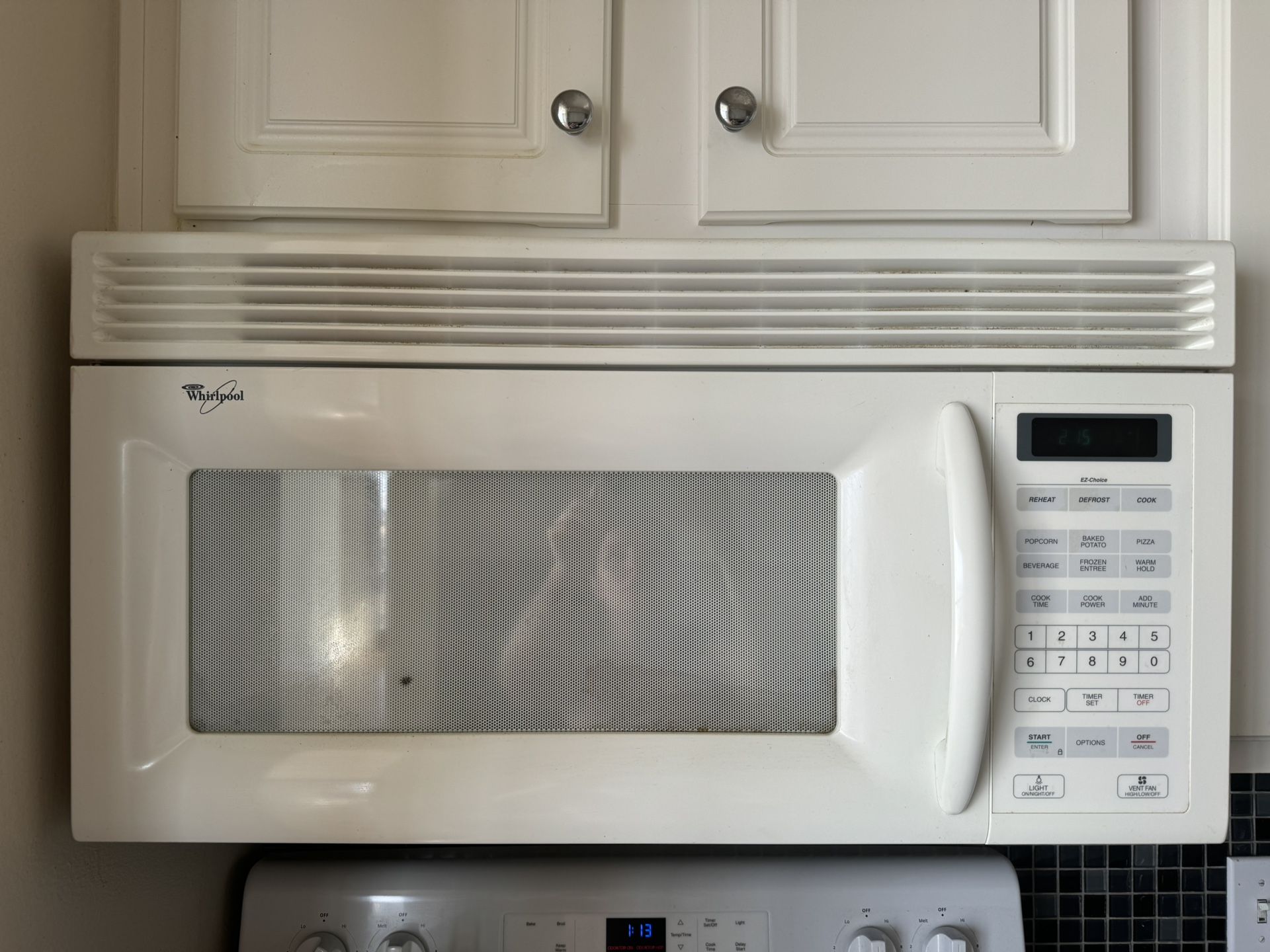 ***Moving Sale*** Built-in White Whirlpool Microwave